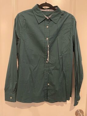 Bogari Dark Teal Button-Up Shirt - XL
